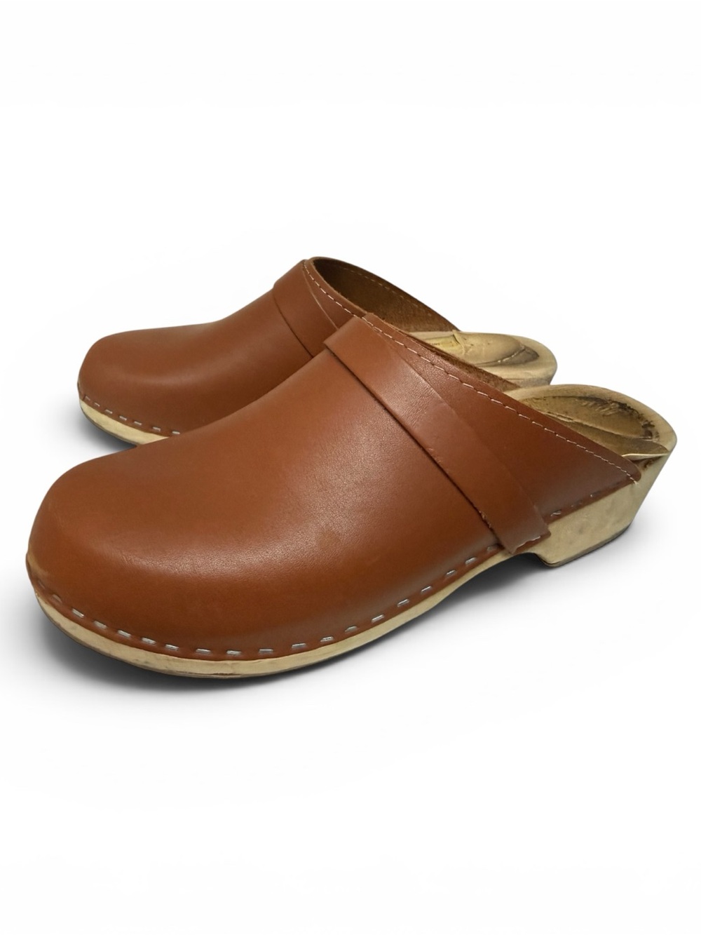Lotta Stockholm Cognac Leather Clog Mules -41 GrandmaCore Coquette Fall Fashion